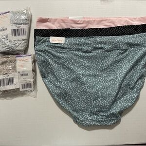 Warners Panties Lot of 5 Hi Cut No Pinching No Problems 2XL/9